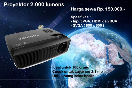 sewa proyektor bandung 2000 lumens dengan harga murah