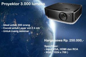 Sewa Projektor 3000 lumens di bandung